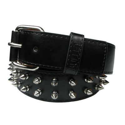 Bullet 69 Funky Punk - 2 row spike Ceinture - Noir